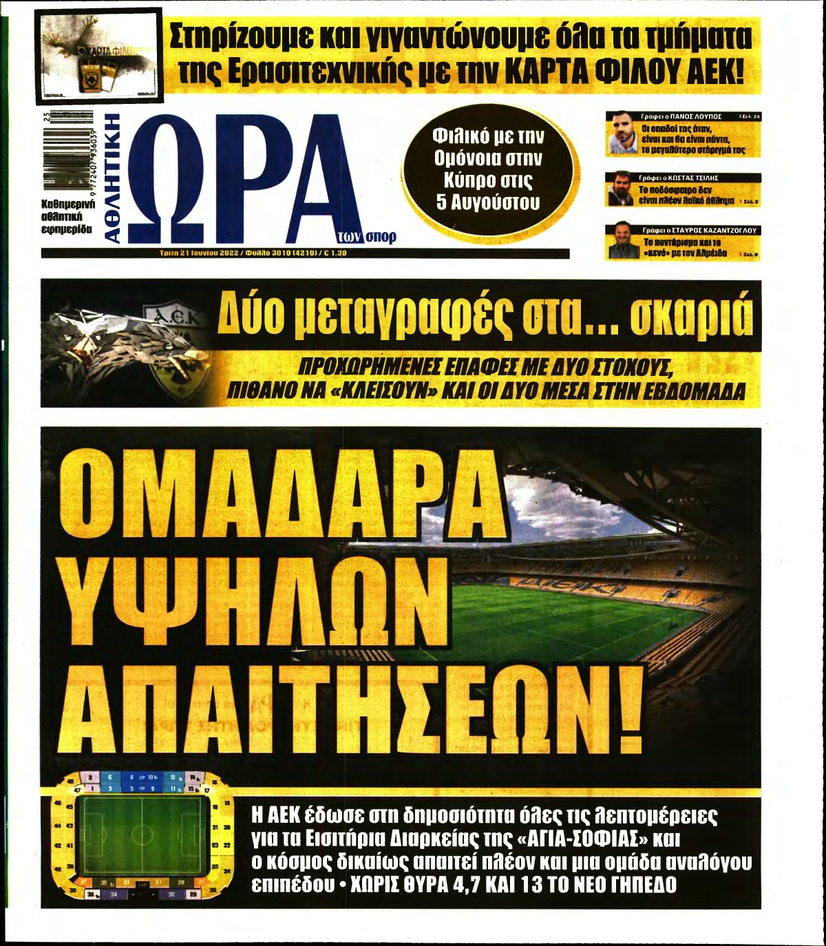 ΩΡΑ ΤΩΝ ΣΠΟΡ – 21/06/2022