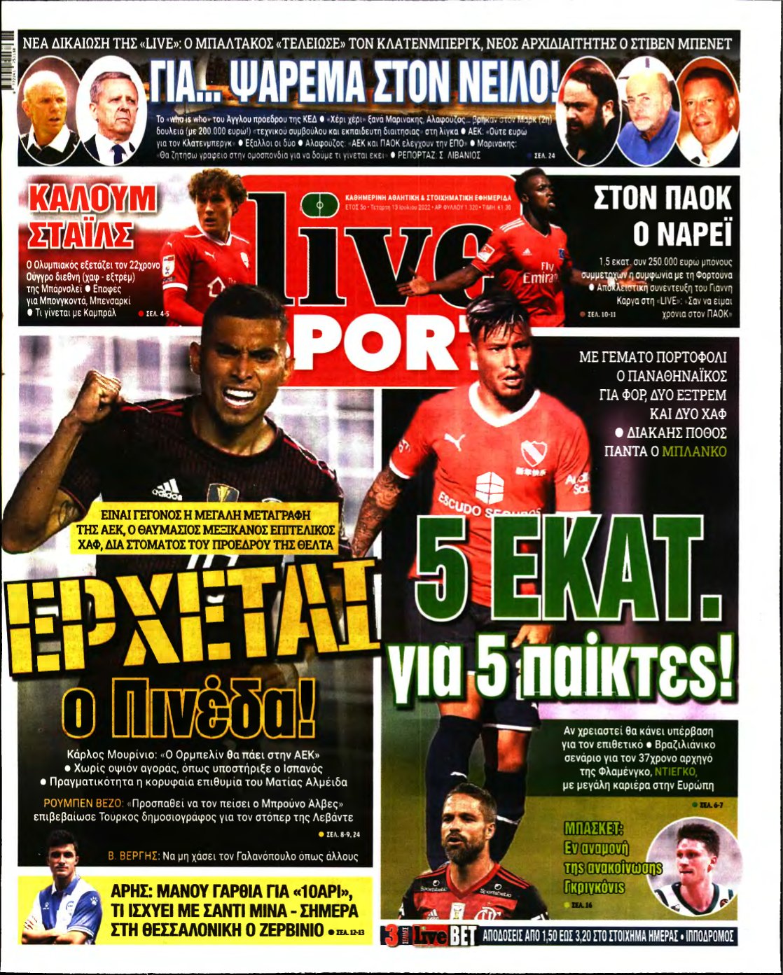LIVE SPORT – 13/07/2022