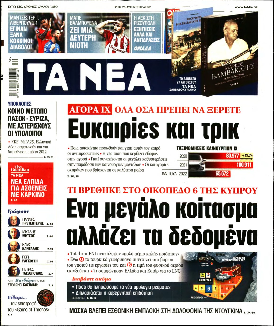 ΤΑ ΝΕΑ – 23/08/2022