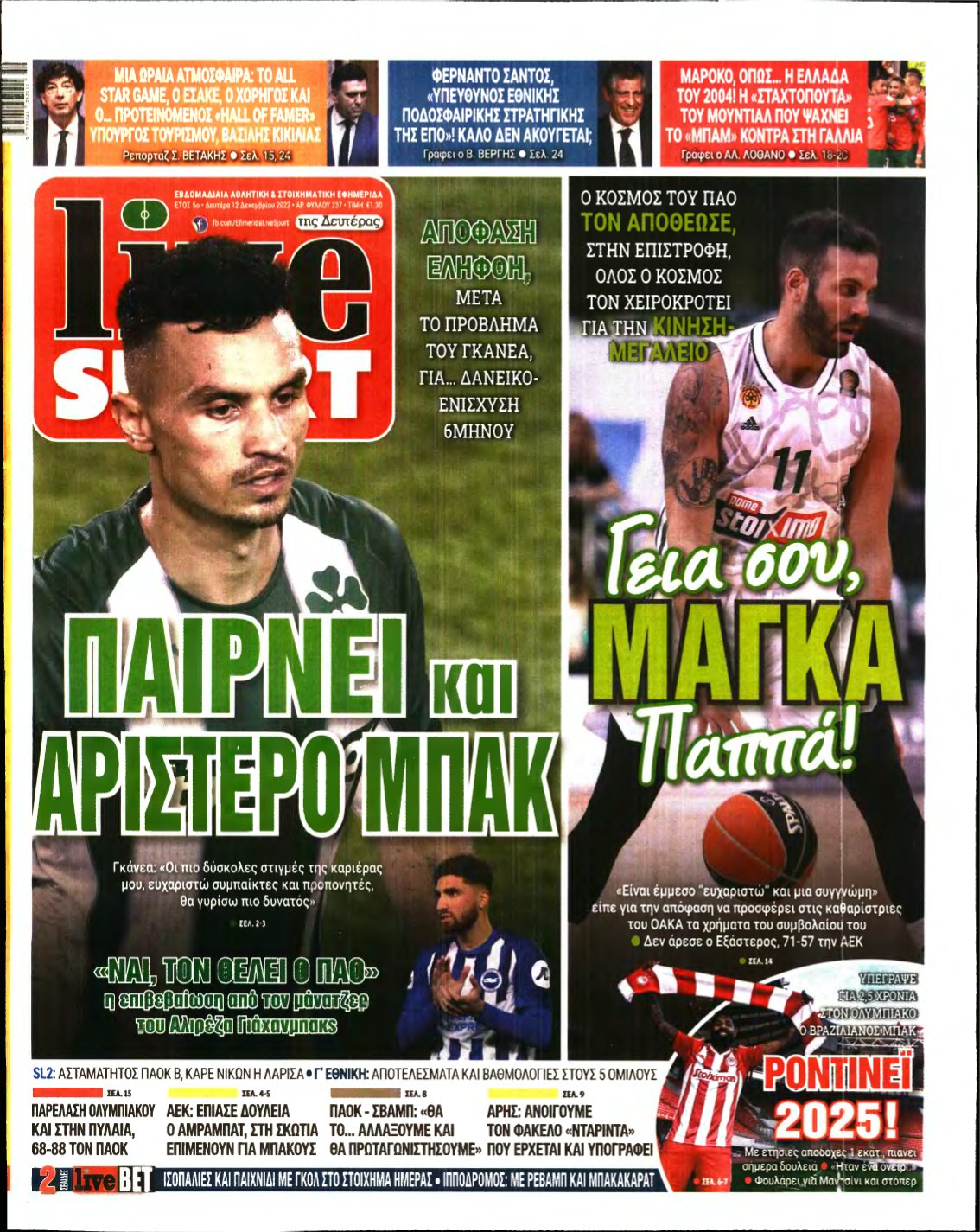 LIVE SPORT – 12/12/2022