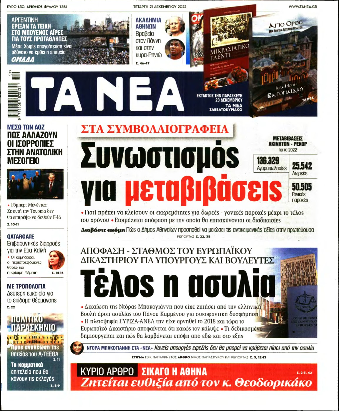 ΤΑ ΝΕΑ – 21/12/2022