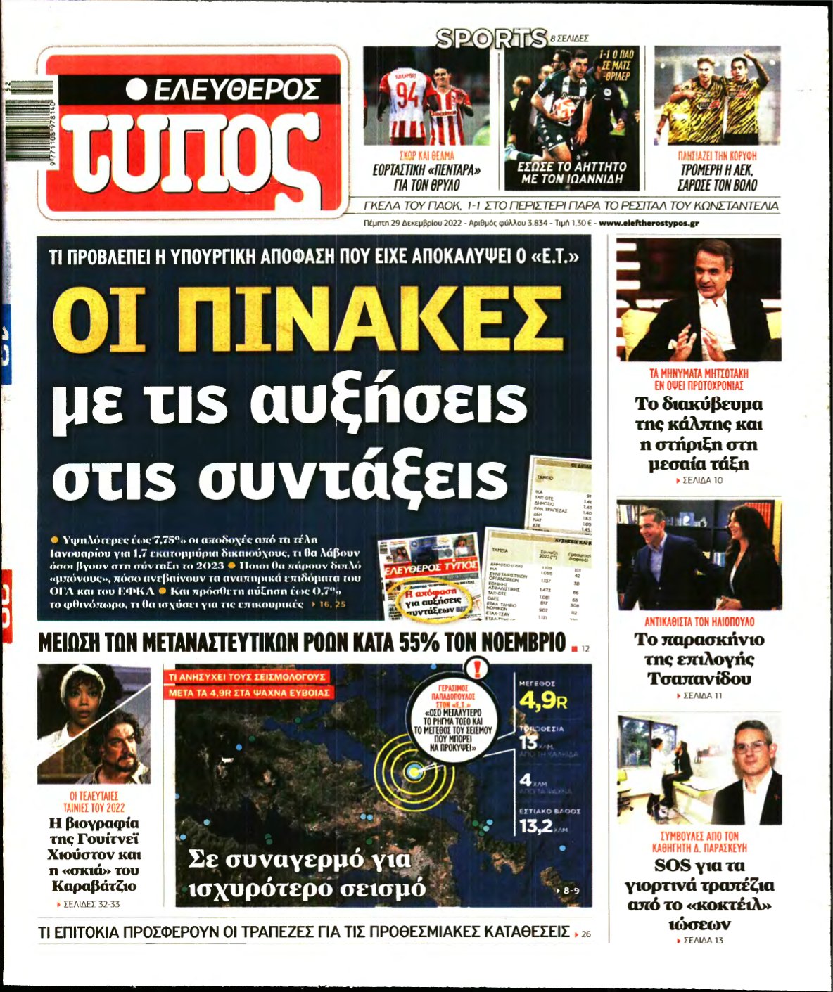 ΕΛΕΥΘΕΡΟΣ ΤΥΠΟΣ – 29/12/2022