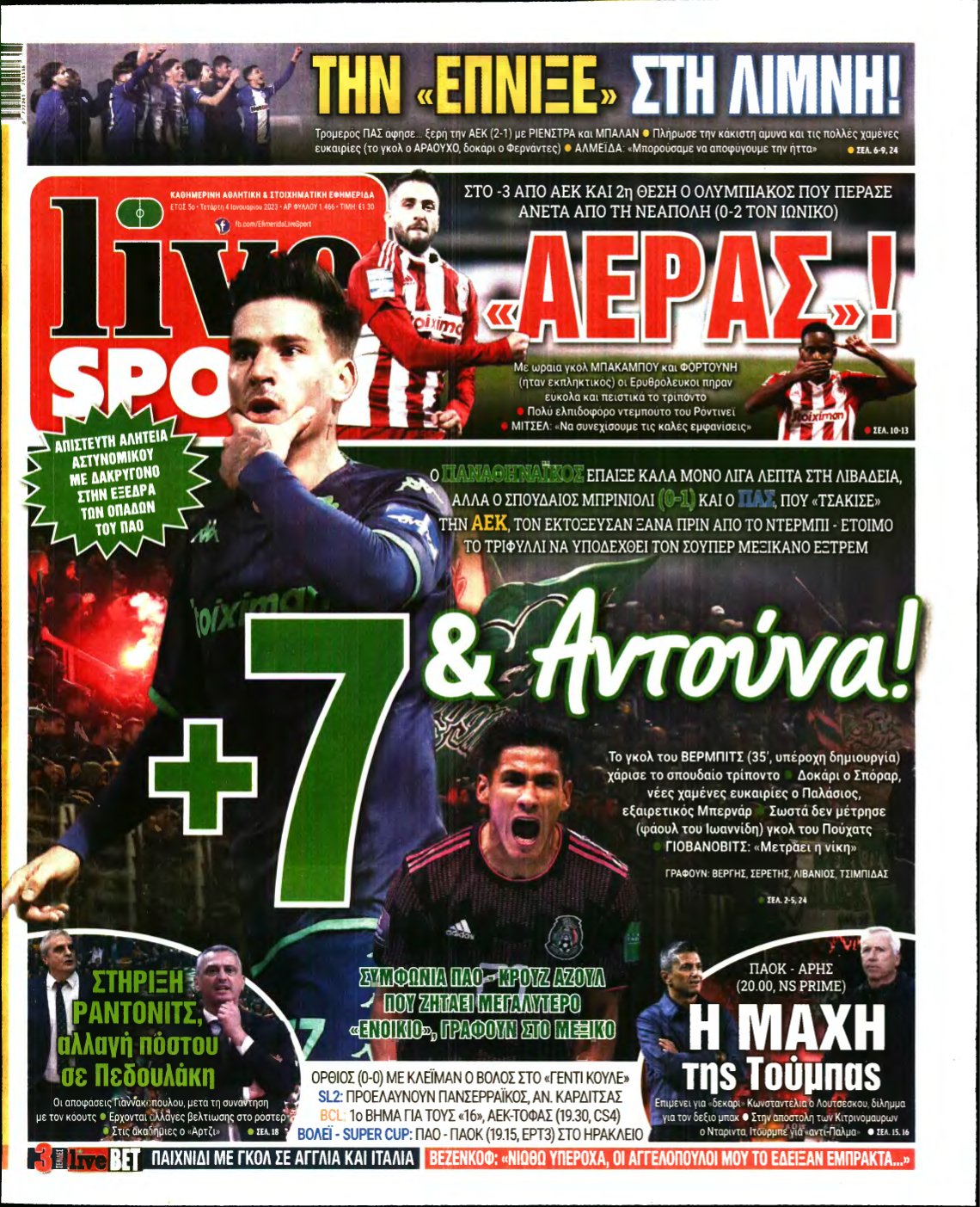 LIVE SPORT – 04/01/2023