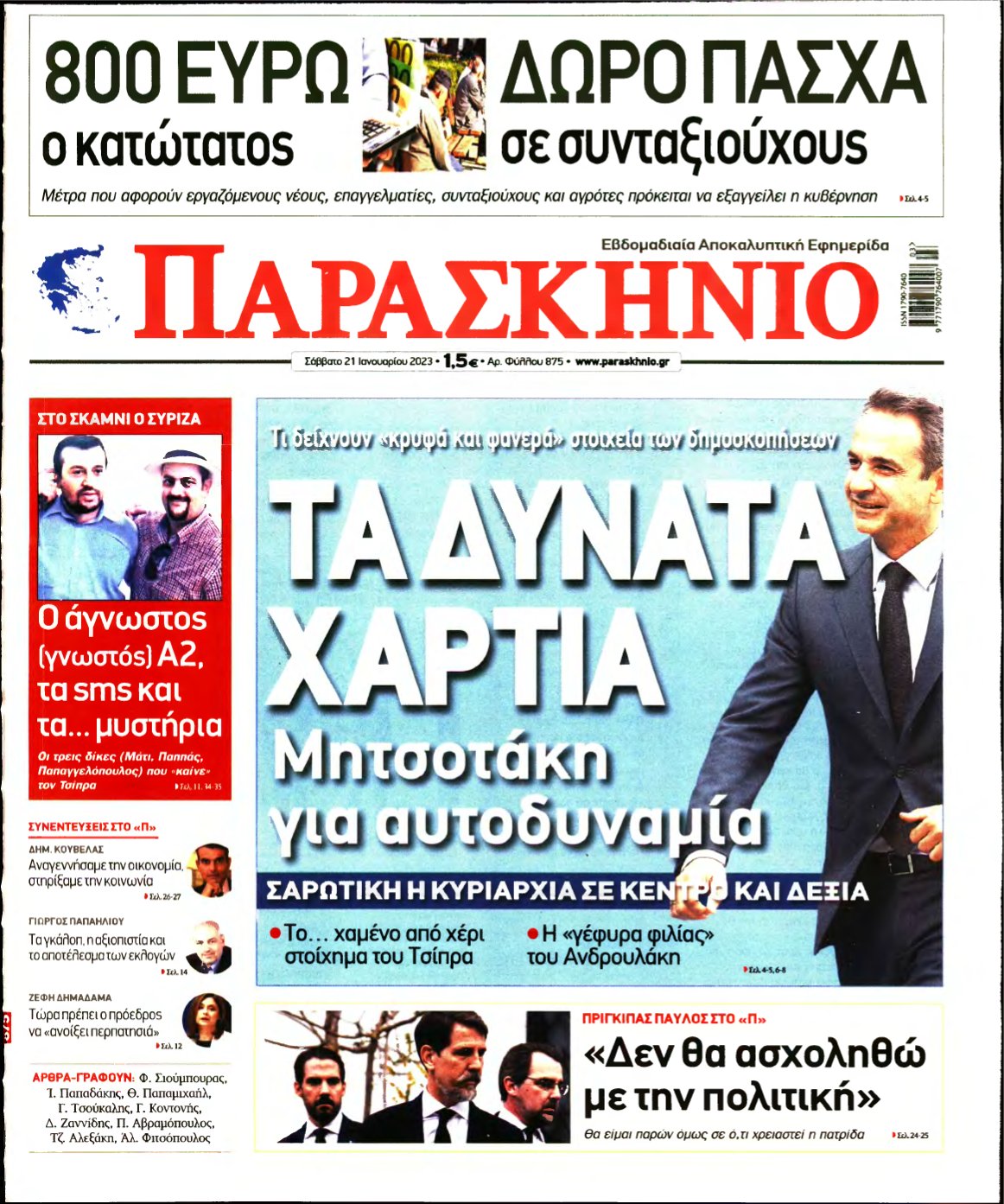 ΤΟ ΠΑΡΑΣΚΗΝΙΟ – 21/01/2023