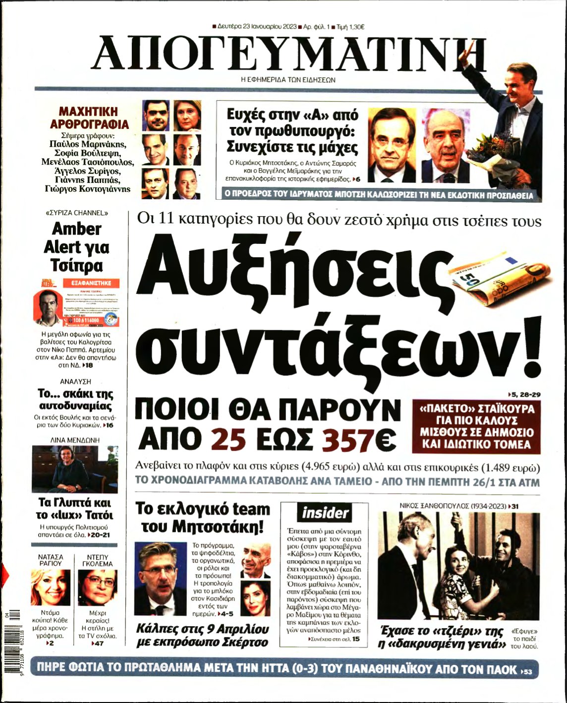 ΑΠΟΓΕΥΜΑΤΙΝΗ – 23/01/2023