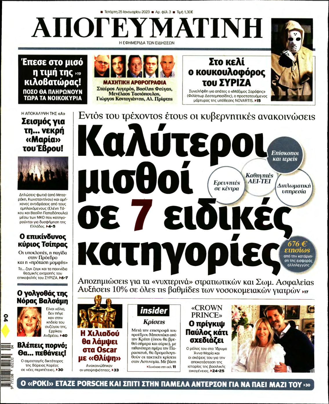 ΑΠΟΓΕΥΜΑΤΙΝΗ – 25/01/2023