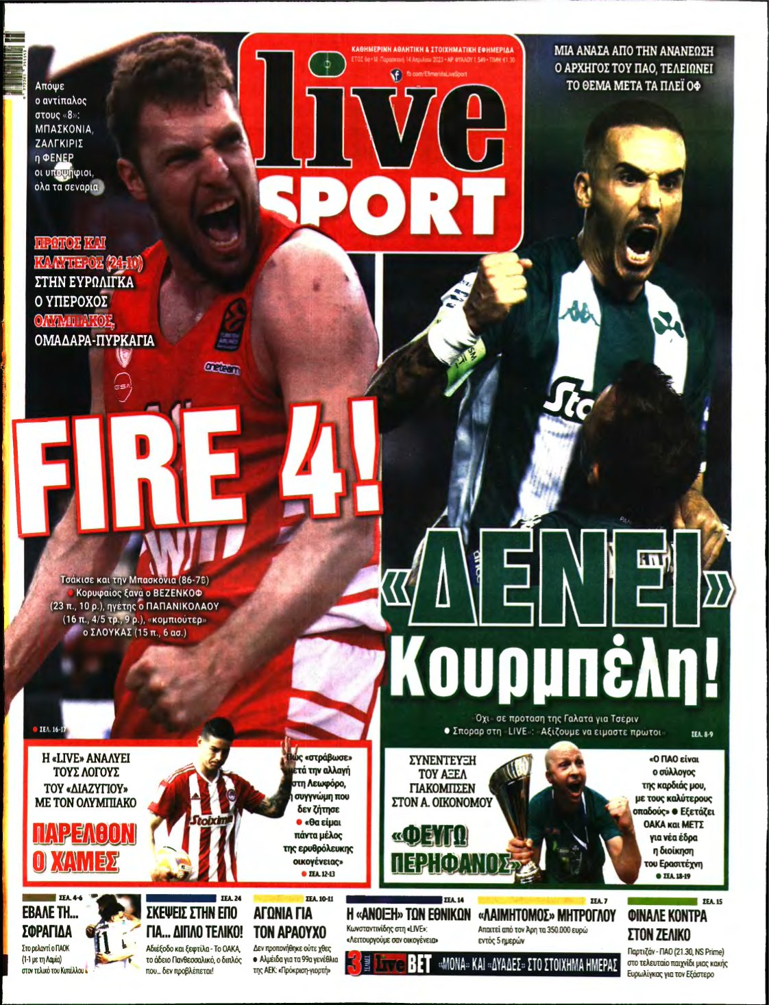 LIVE SPORT – 14/04/2023