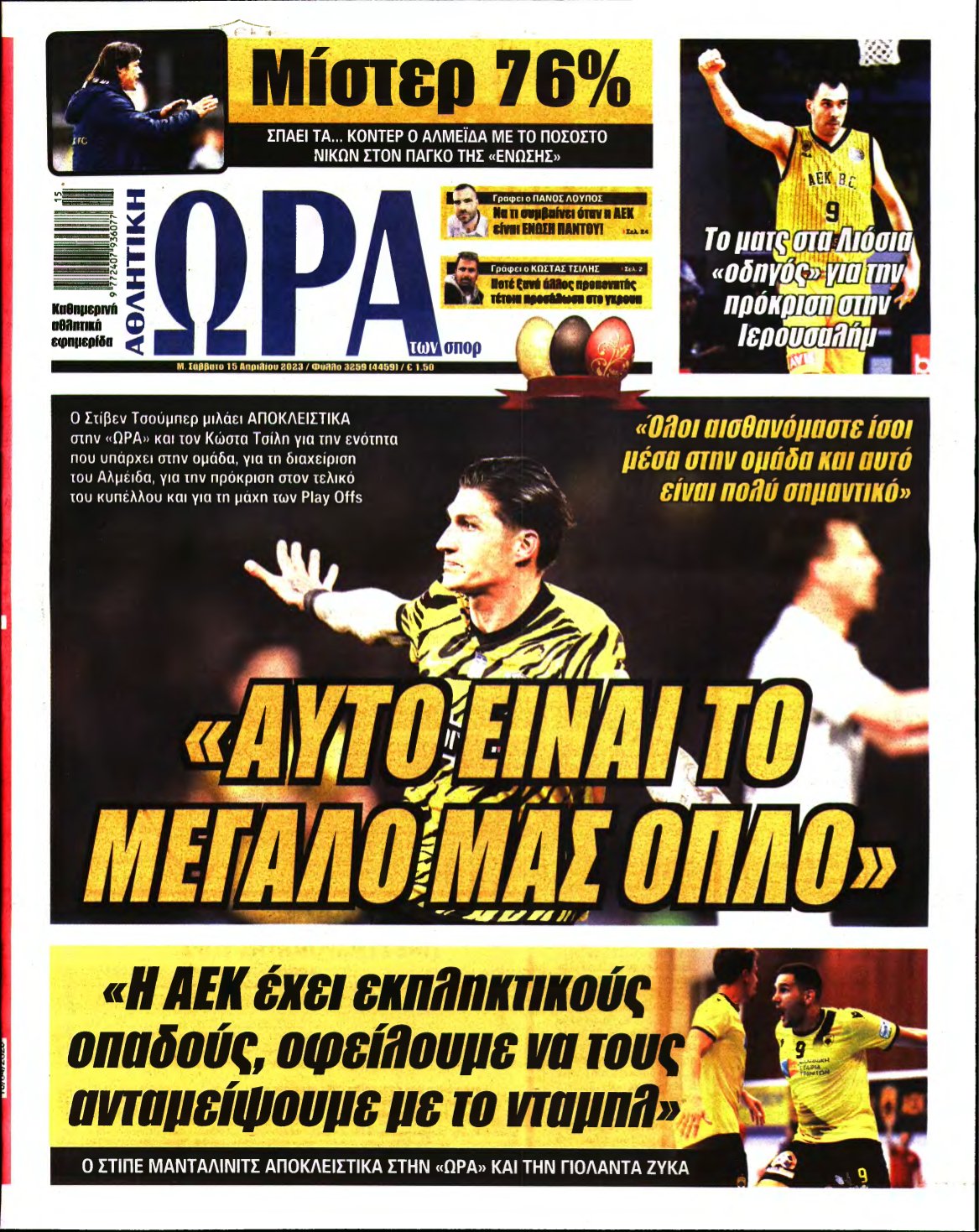 ΩΡΑ ΤΩΝ ΣΠΟΡ – 15/04/2023