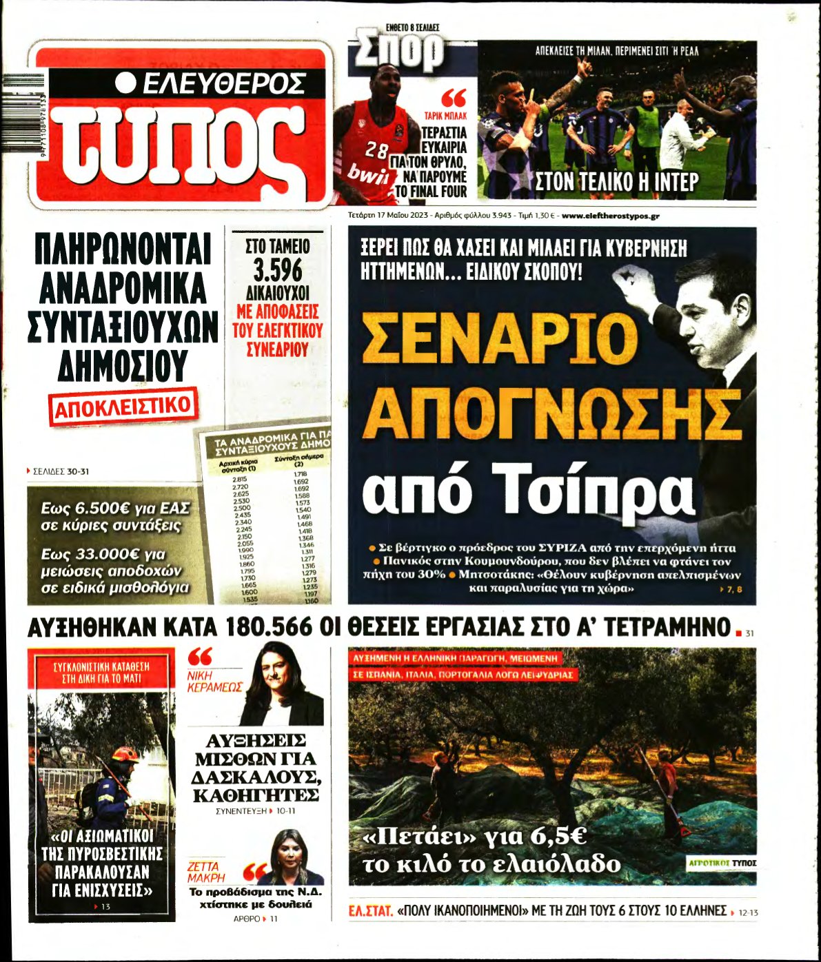 ΕΛΕΥΘΕΡΟΣ ΤΥΠΟΣ – 17/05/2023