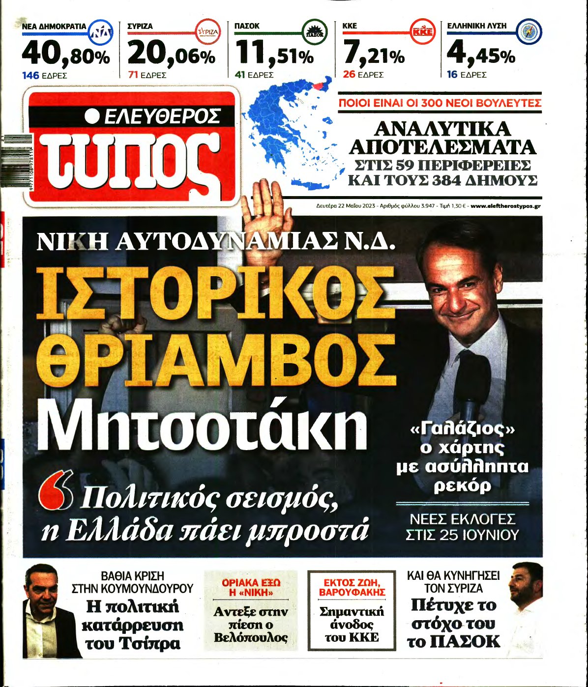 ΕΛΕΥΘΕΡΟΣ ΤΥΠΟΣ – 22/05/2023