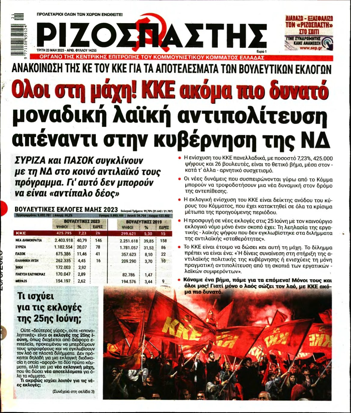 ΡΙΖΟΣΠΑΣΤΗΣ – 23/05/2023