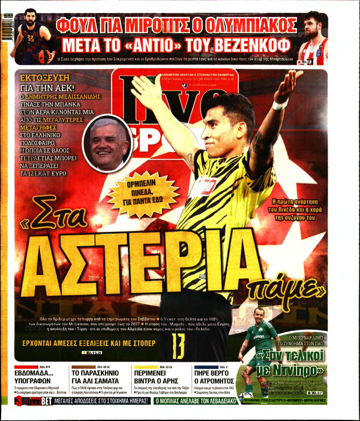 LIVE SPORT ΚΥΡΙΑΚΗΣ – 02/07/2023