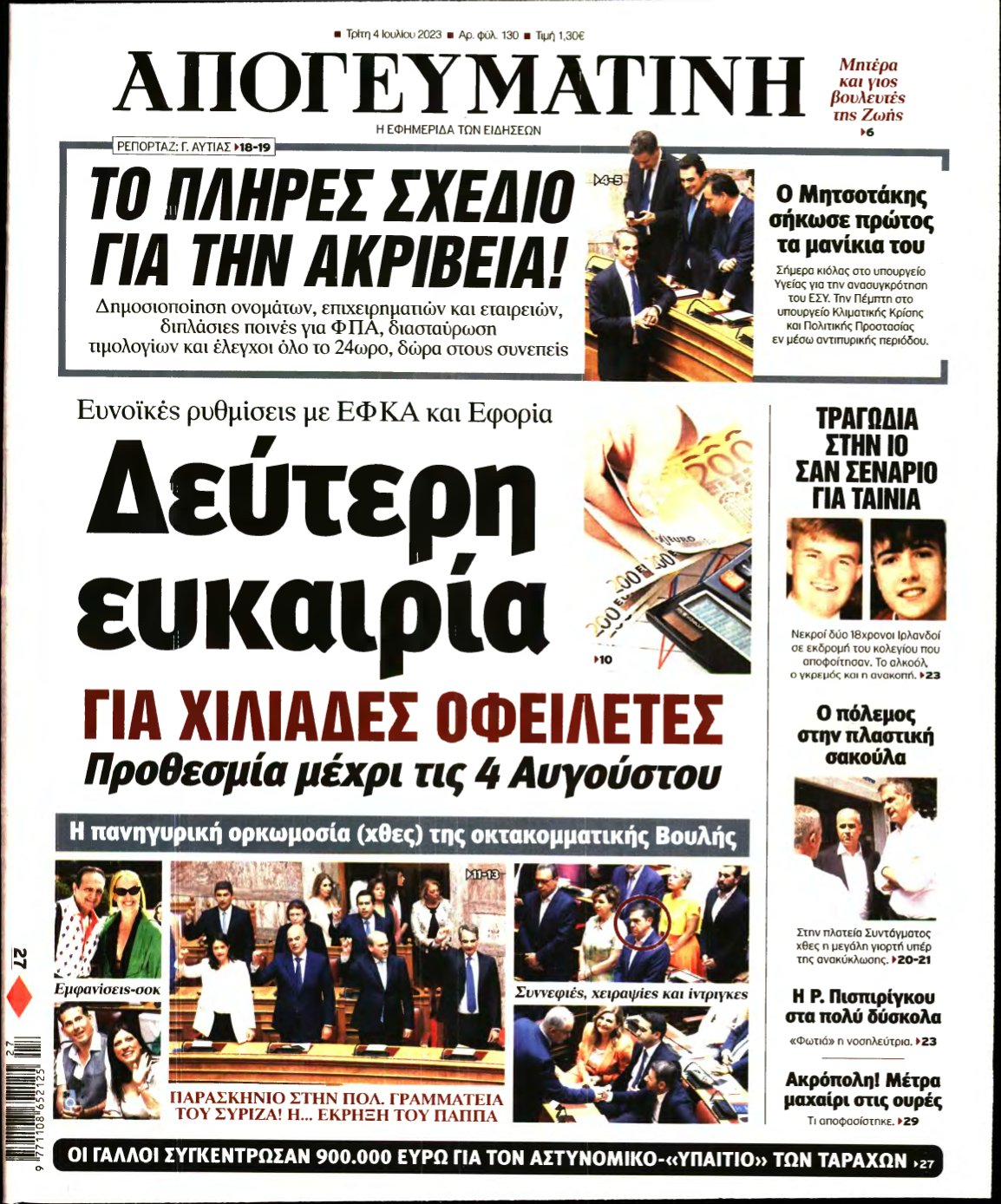 ΑΠΟΓΕΥΜΑΤΙΝΗ – 04/07/2023