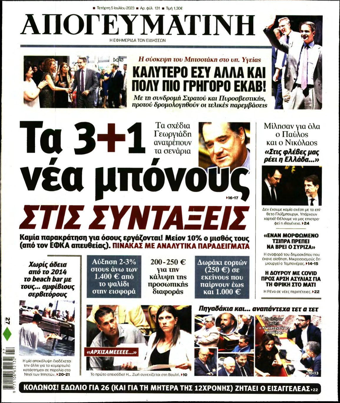 ΑΠΟΓΕΥΜΑΤΙΝΗ – 05/07/2023