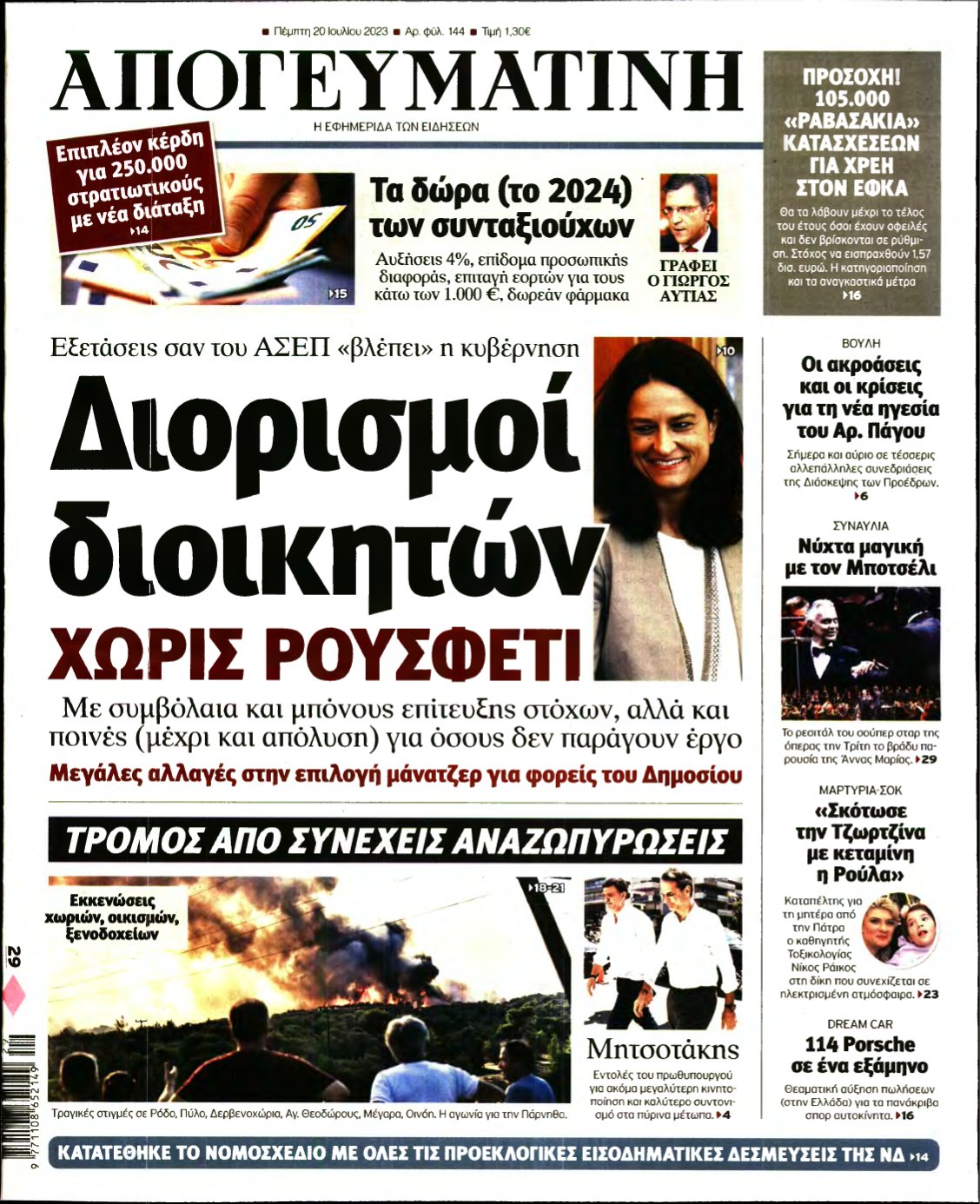 ΑΠΟΓΕΥΜΑΤΙΝΗ – 20/07/2023
