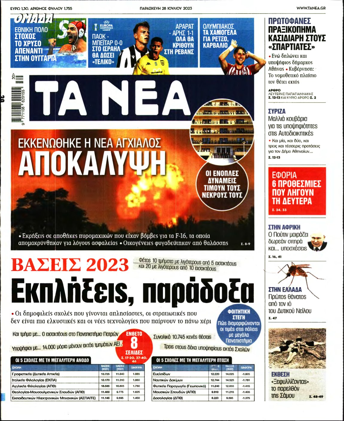 ΤΑ ΝΕΑ – 28/07/2023