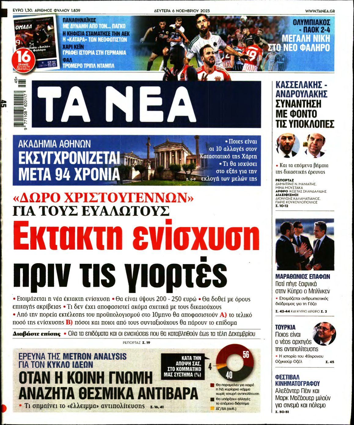 ΤΑ ΝΕΑ – 06/11/2023