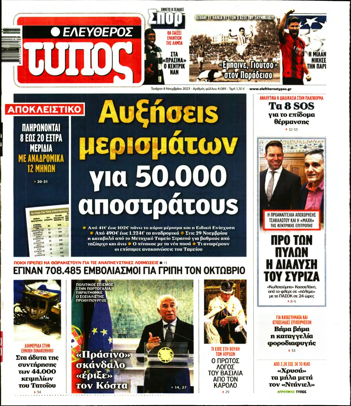 ΕΛΕΥΘΕΡΟΣ ΤΥΠΟΣ – 08/11/2023