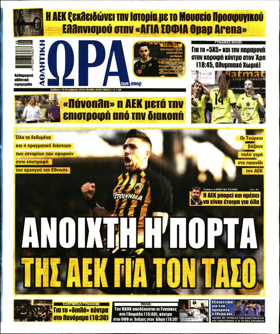 ΩΡΑ ΤΩΝ ΣΠΟΡ – 18/11/2023