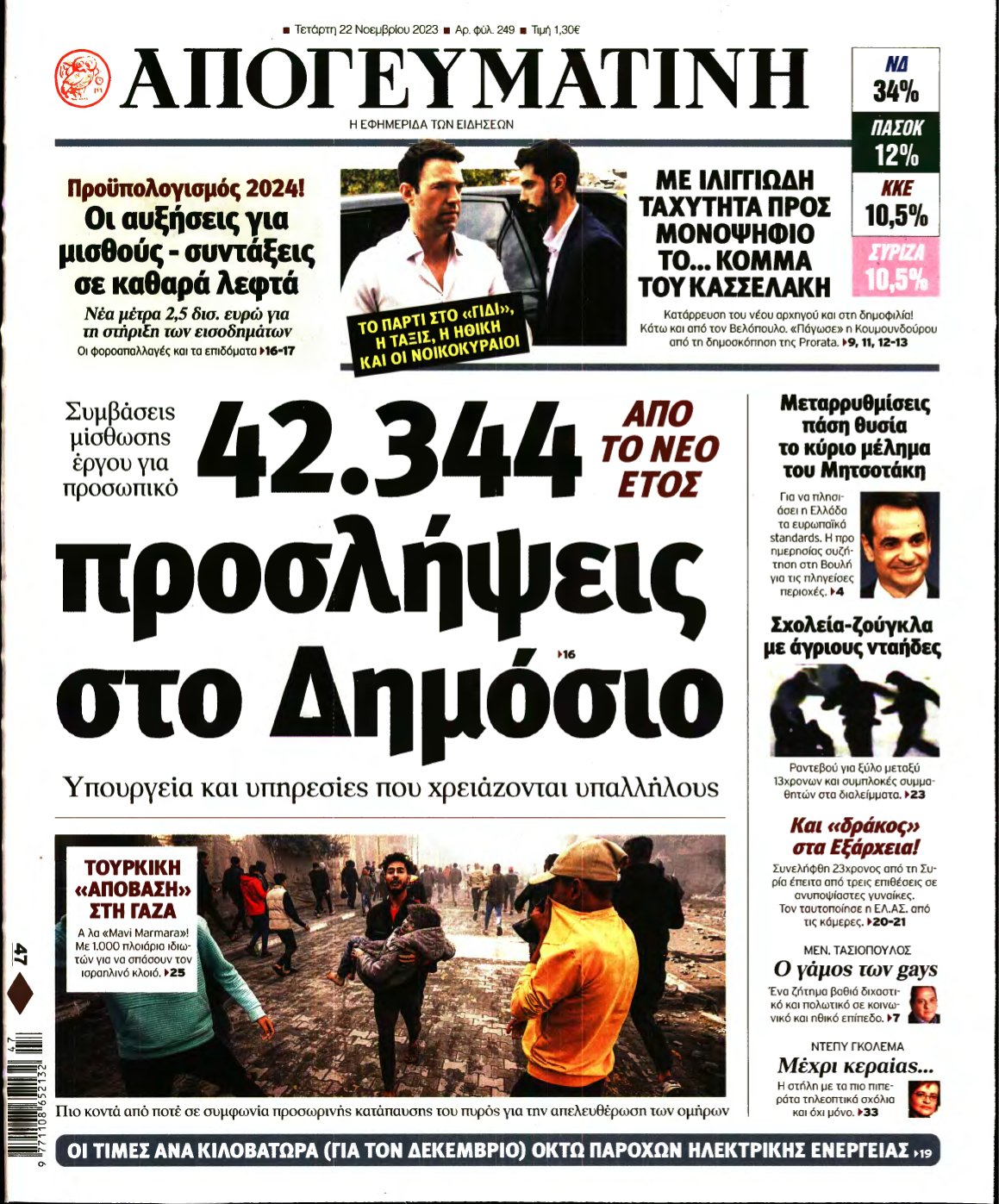 ΑΠΟΓΕΥΜΑΤΙΝΗ – 22/11/2023