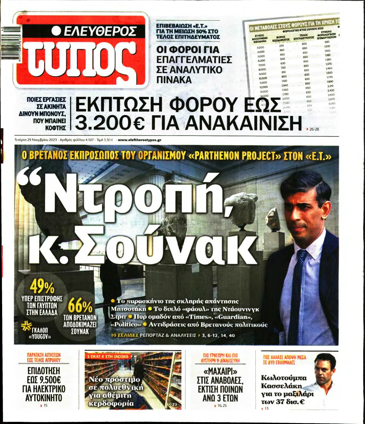 ΕΛΕΥΘΕΡΟΣ ΤΥΠΟΣ – 29/11/2023