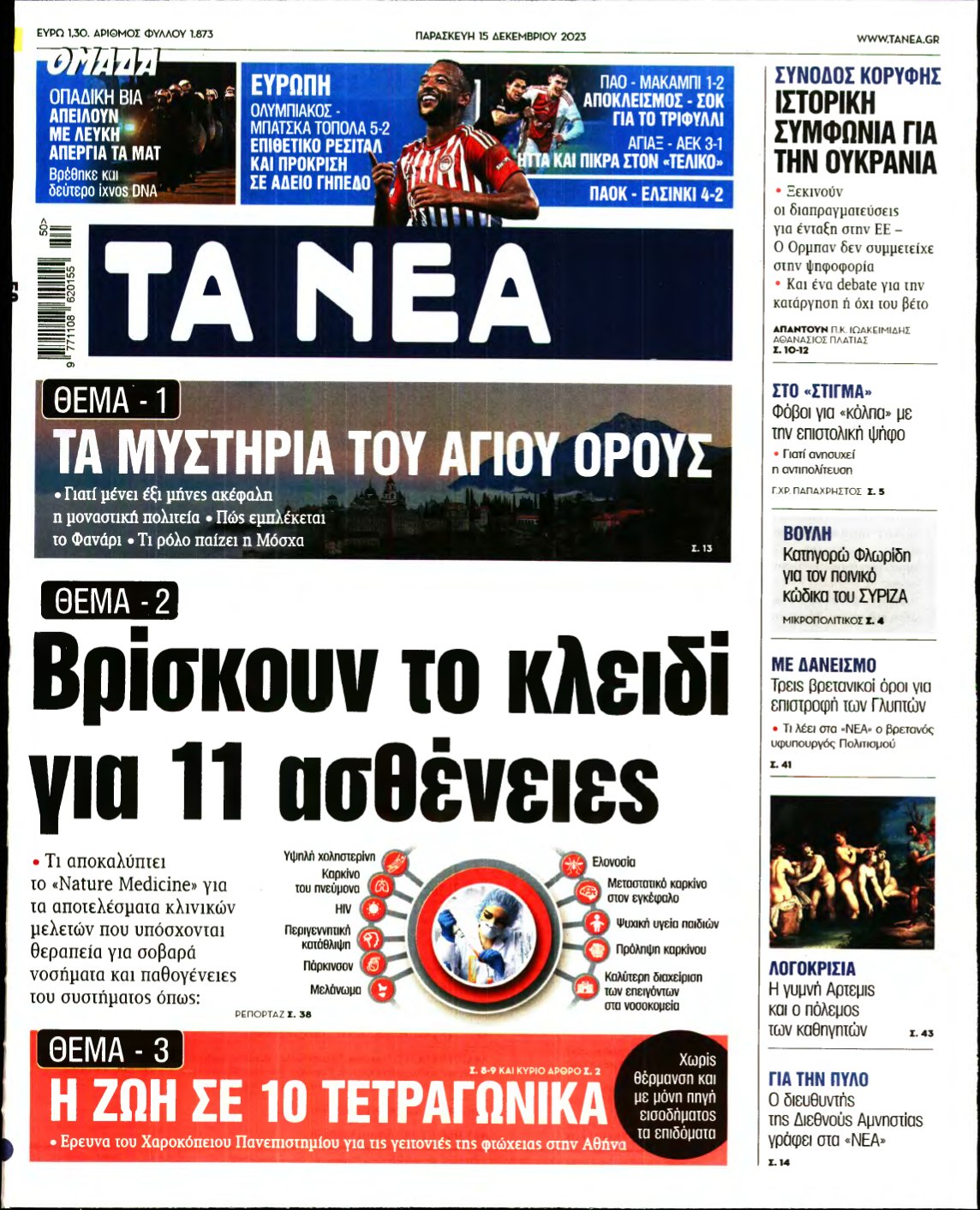 ΤΑ ΝΕΑ – 15/12/2023