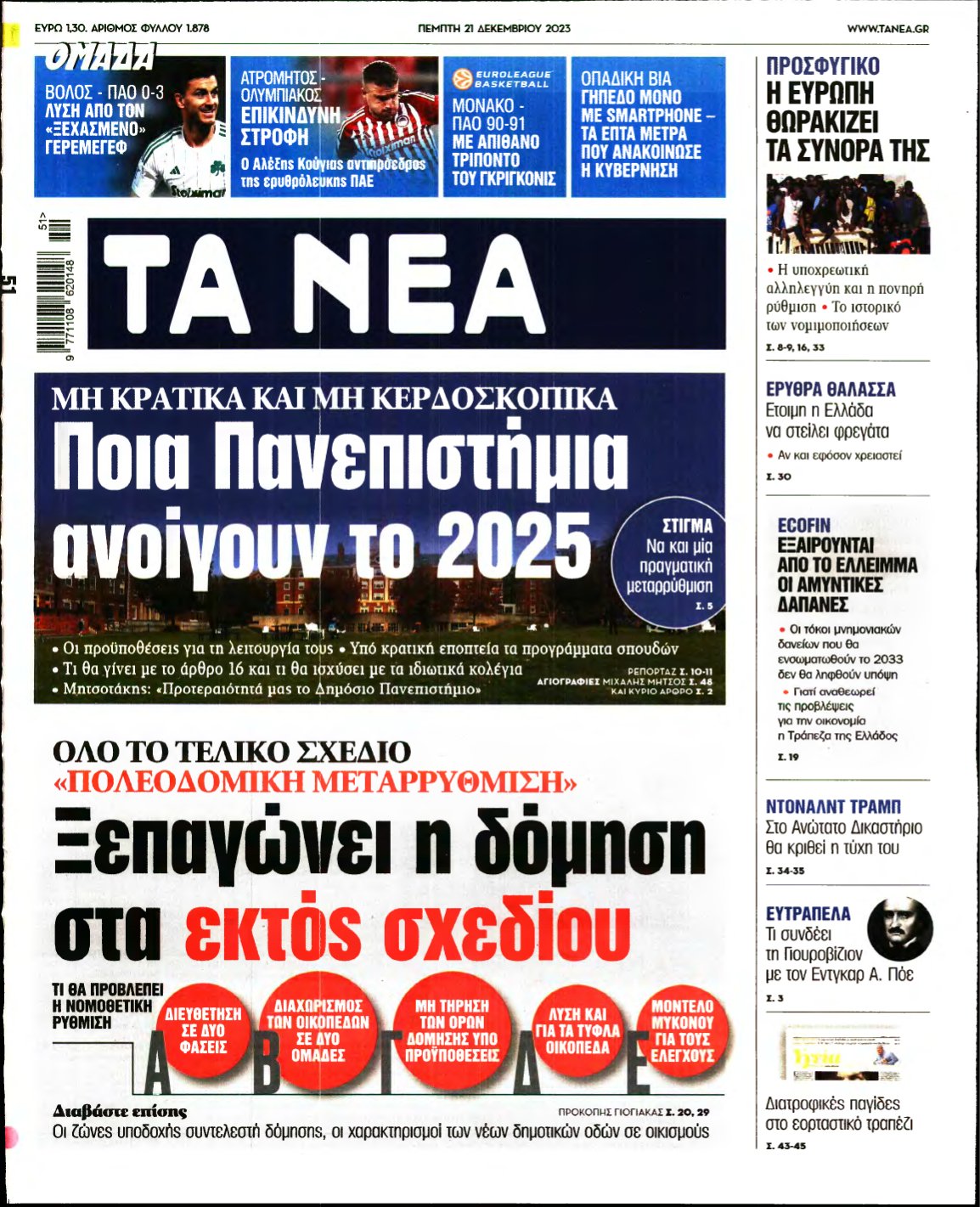 ΤΑ ΝΕΑ – 21/12/2023