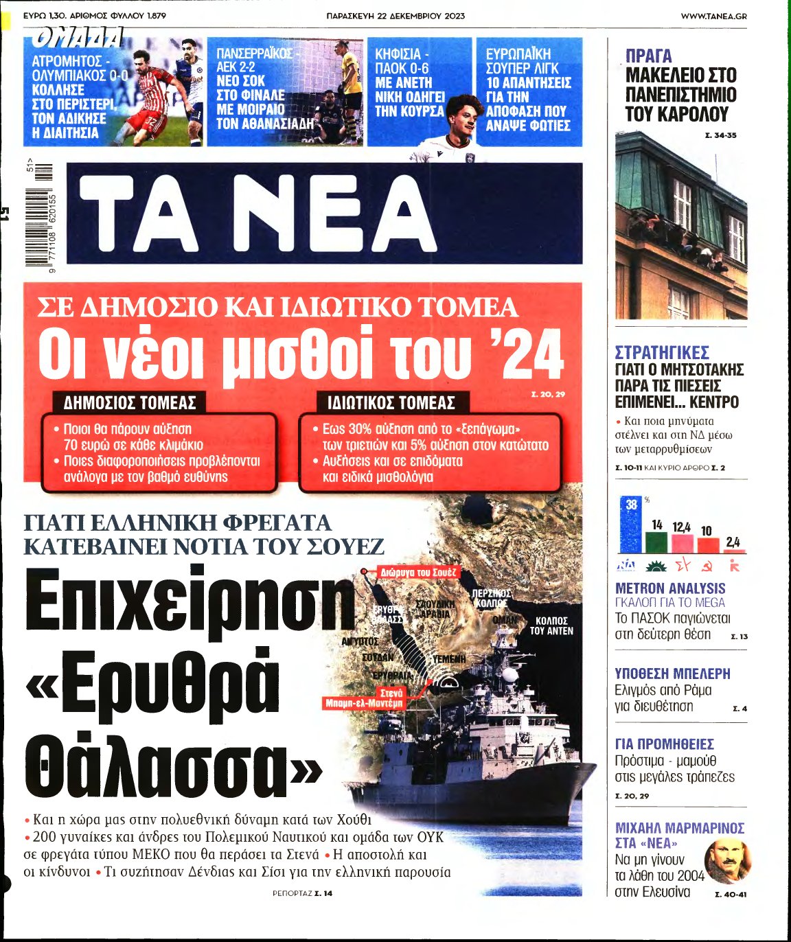 ΤΑ ΝΕΑ – 22/12/2023