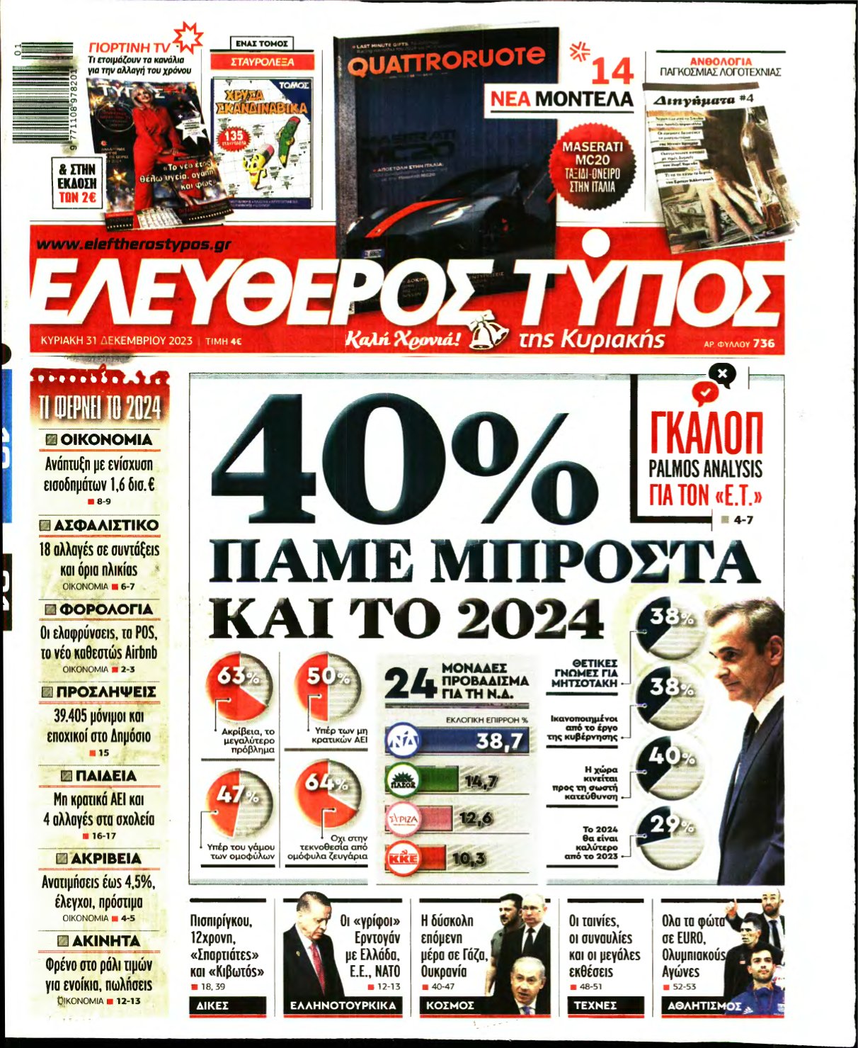 ΕΛΕΥΘΕΡΟΣ ΤΥΠΟΣ ΚΥΡΙΑΚΗΣ – 31/12/2023