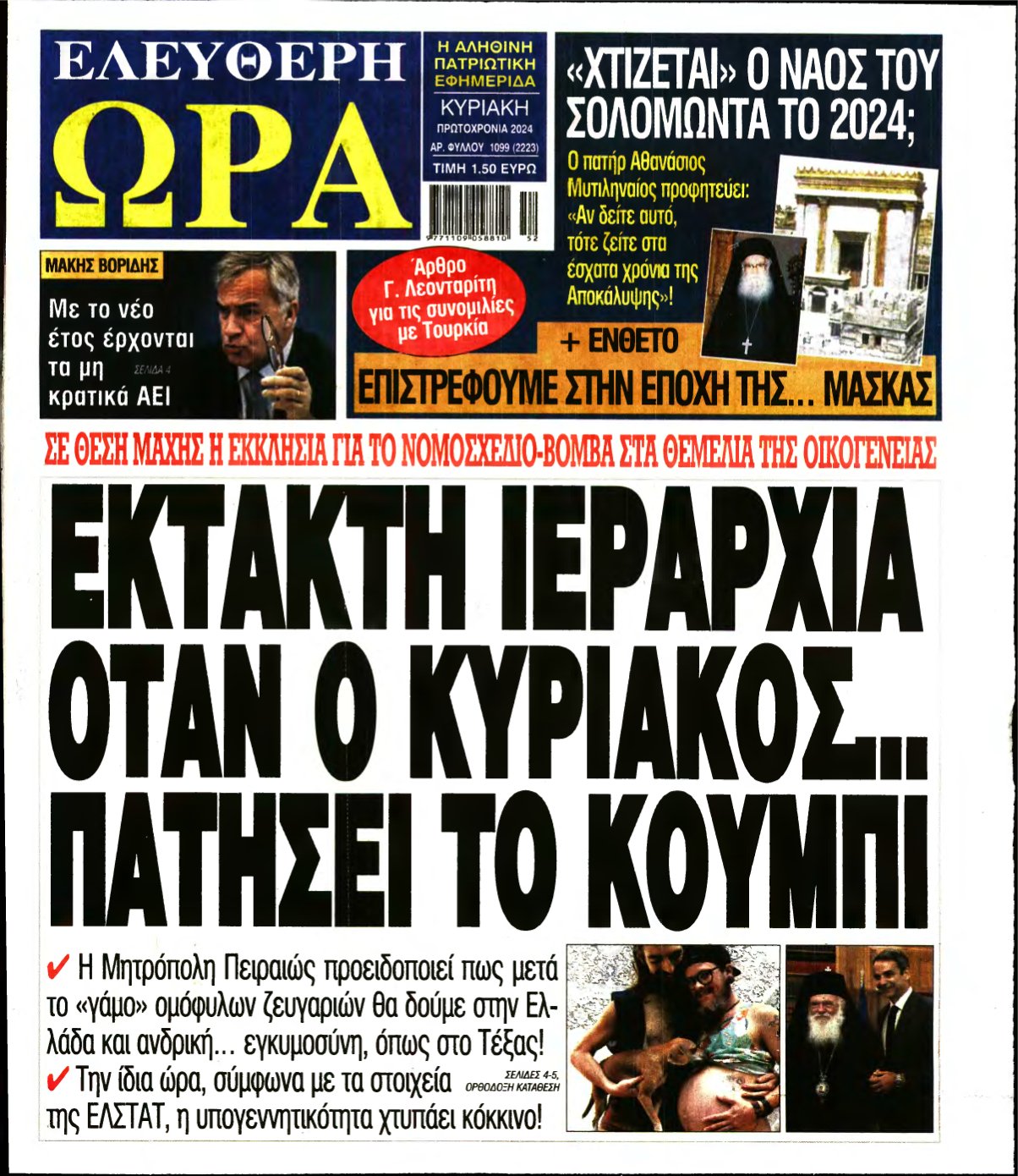 ΕΛΕΥΘΕΡΗ ΩΡΑ ΚΥΡΙΑΚΗΣ – 31/12/2023