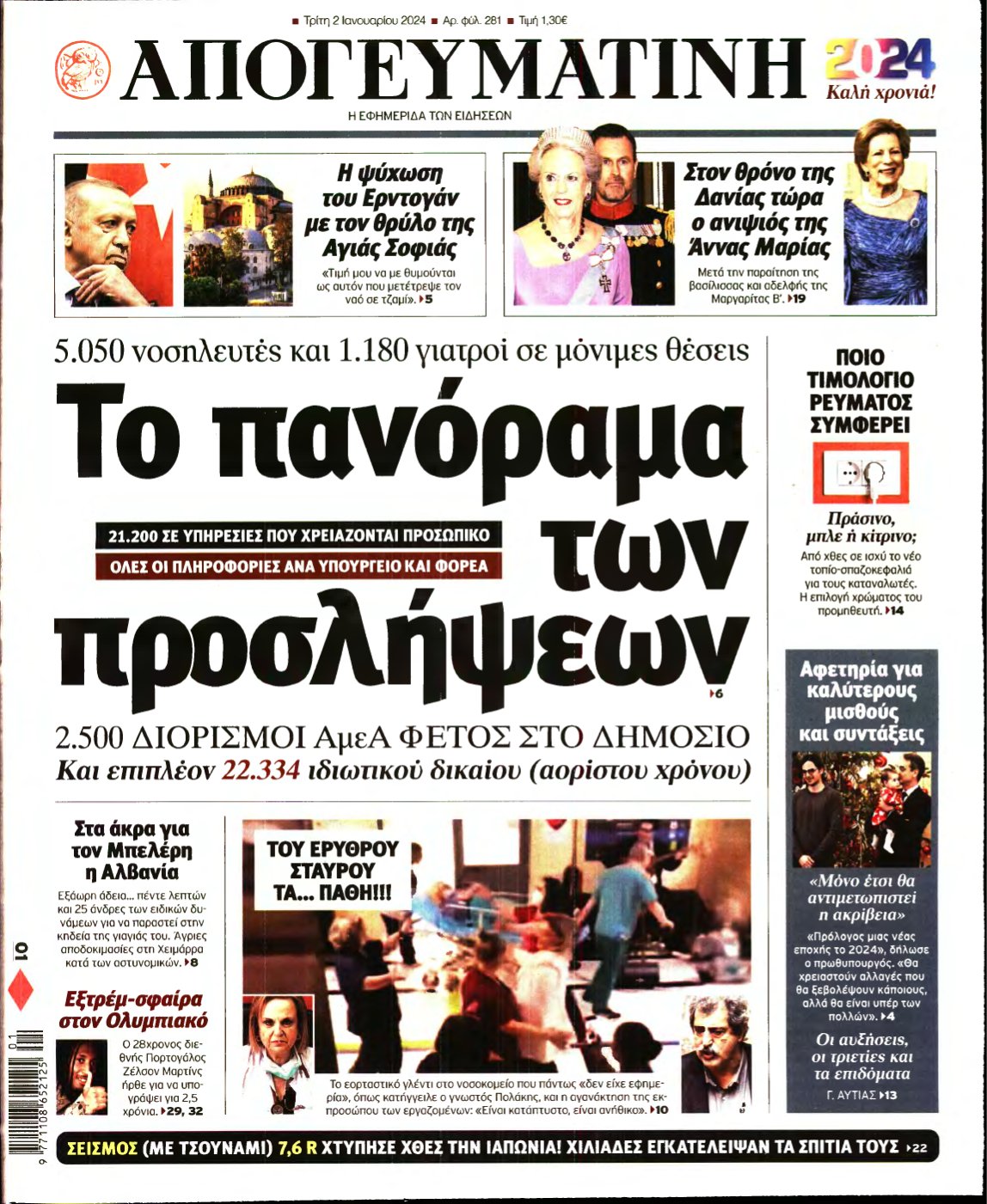ΑΠΟΓΕΥΜΑΤΙΝΗ – 02/01/2024