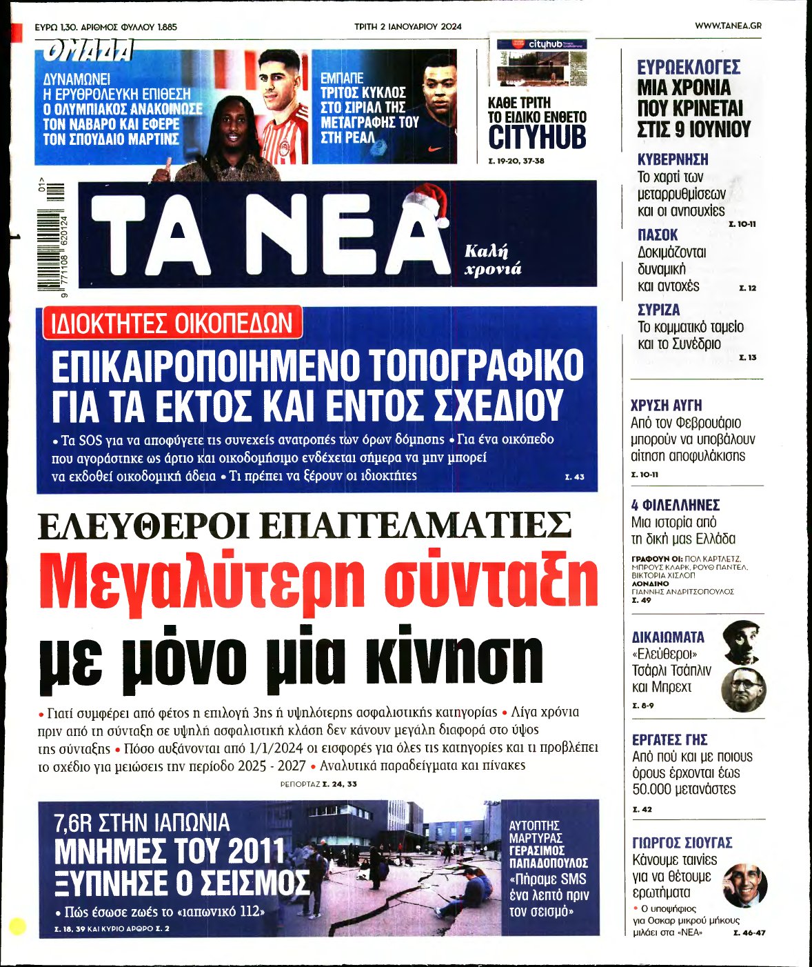 ΤΑ ΝΕΑ – 02/01/2024