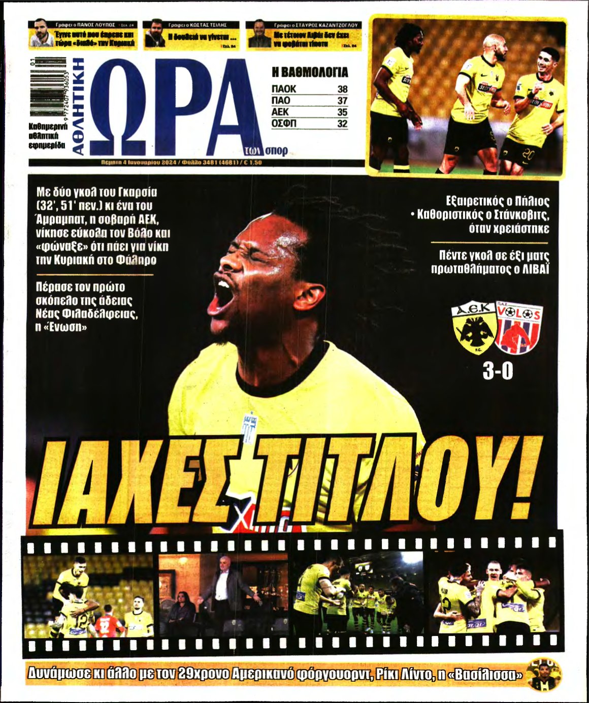 ΩΡΑ ΤΩΝ ΣΠΟΡ – 04/01/2024