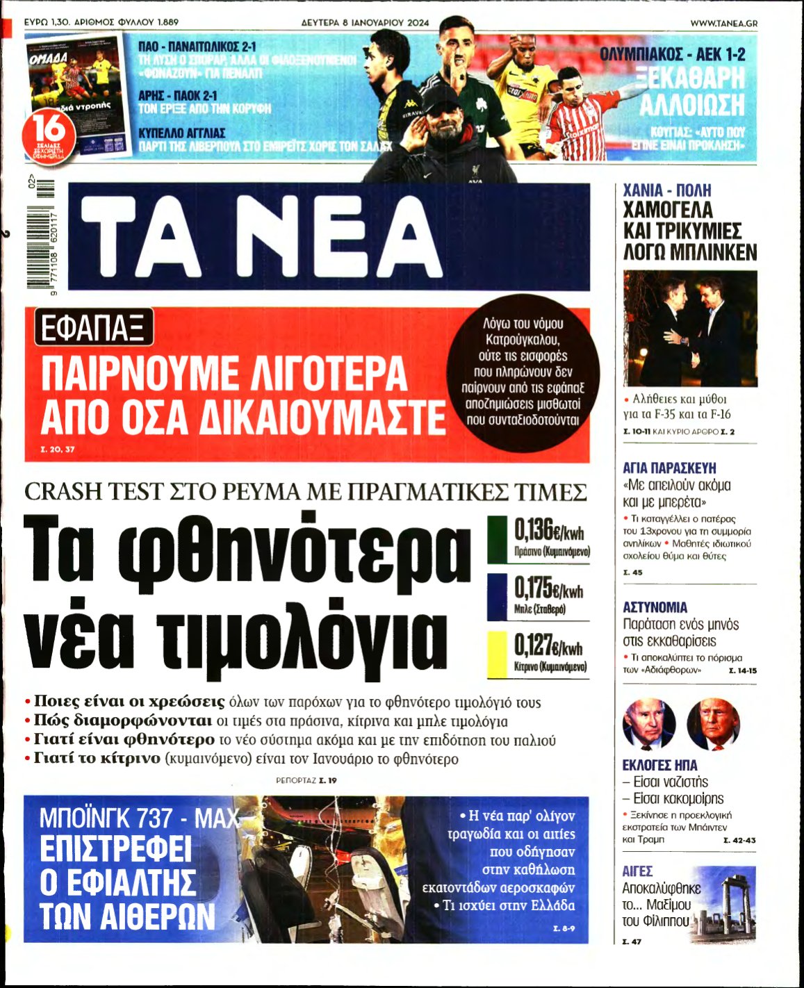 ΤΑ ΝΕΑ – 08/01/2024