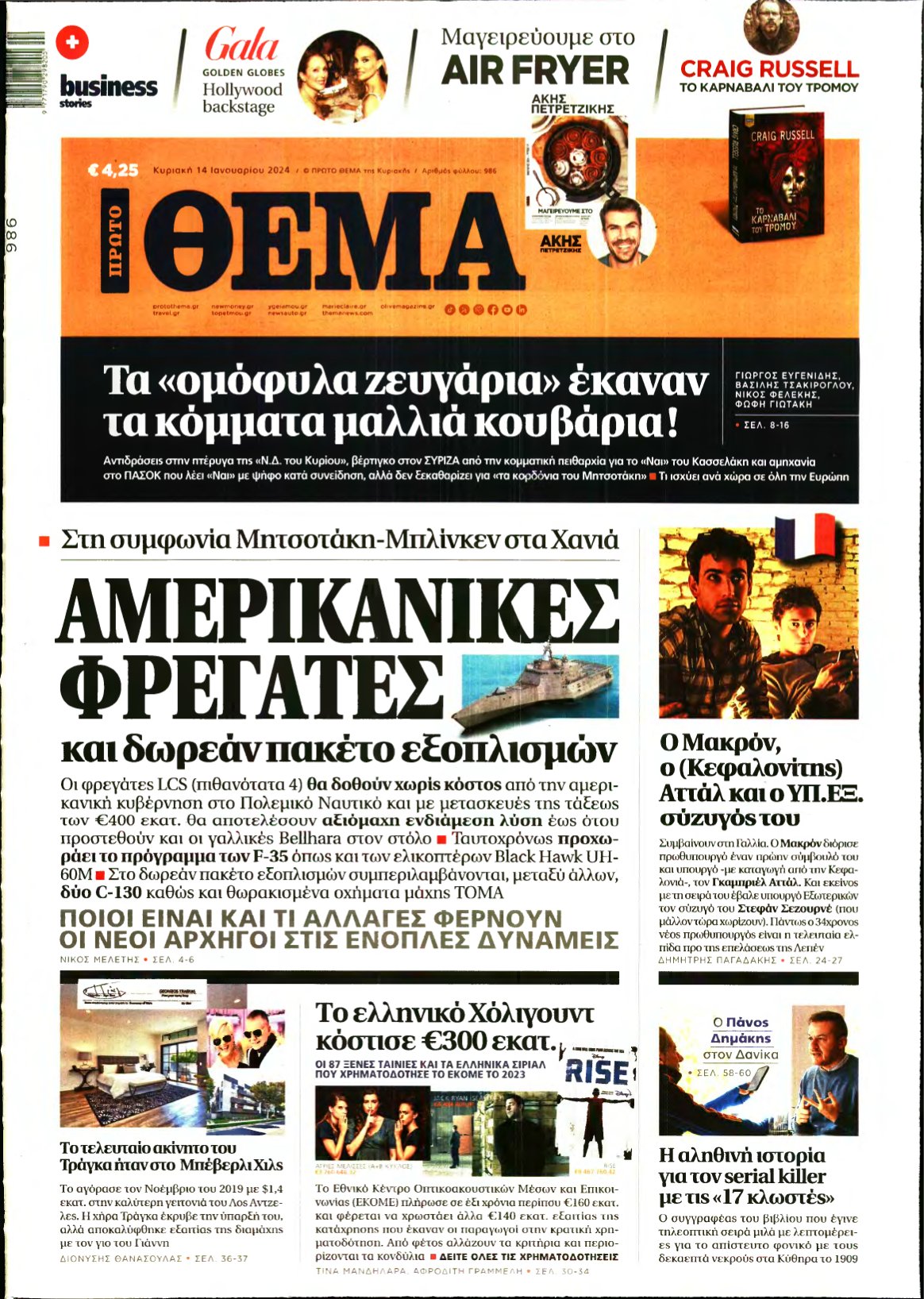 ΠΡΩΤΟ ΘΕΜΑ – 14/01/2024
