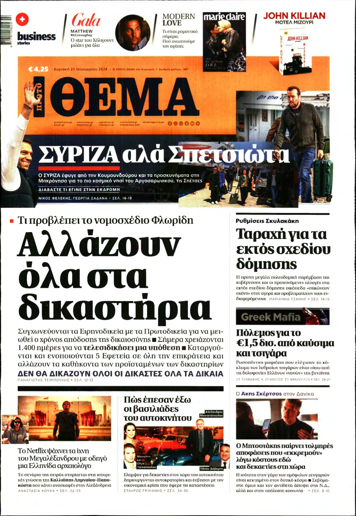 ΠΡΩΤΟ ΘΕΜΑ – 21/01/2024