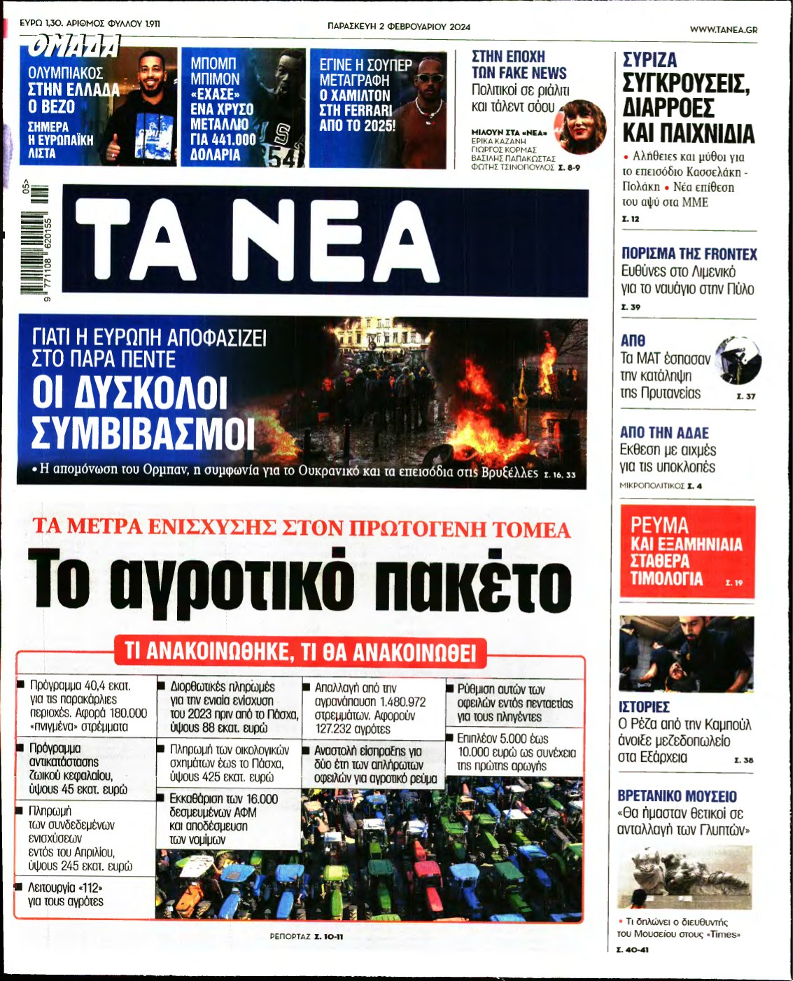ΤΑ ΝΕΑ – 02/02/2024