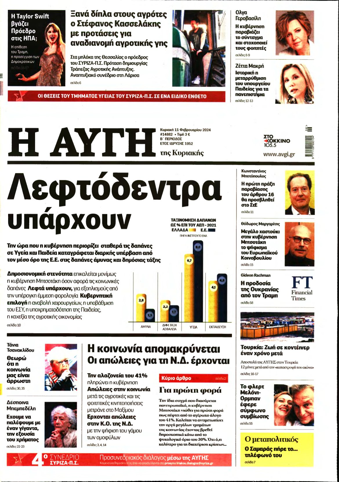 ΑΥΓΗ ΤΗΣ ΚΥΡΙΑΚΗΣ – 11/02/2024