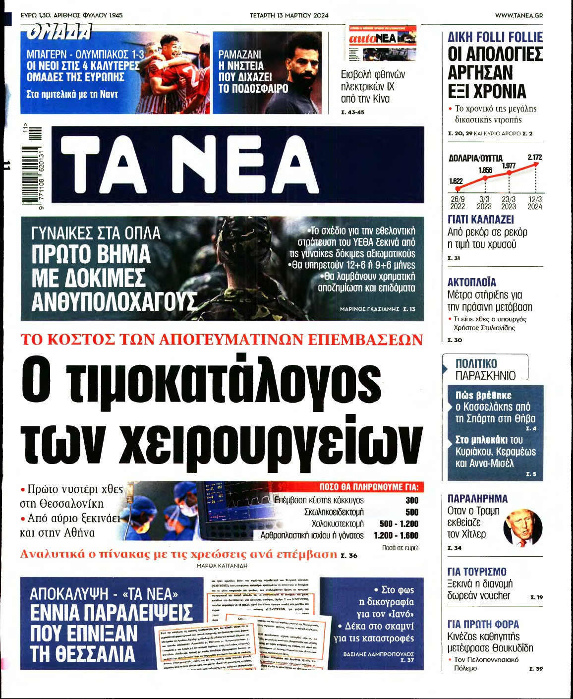 ΤΑ ΝΕΑ – 13/03/2024