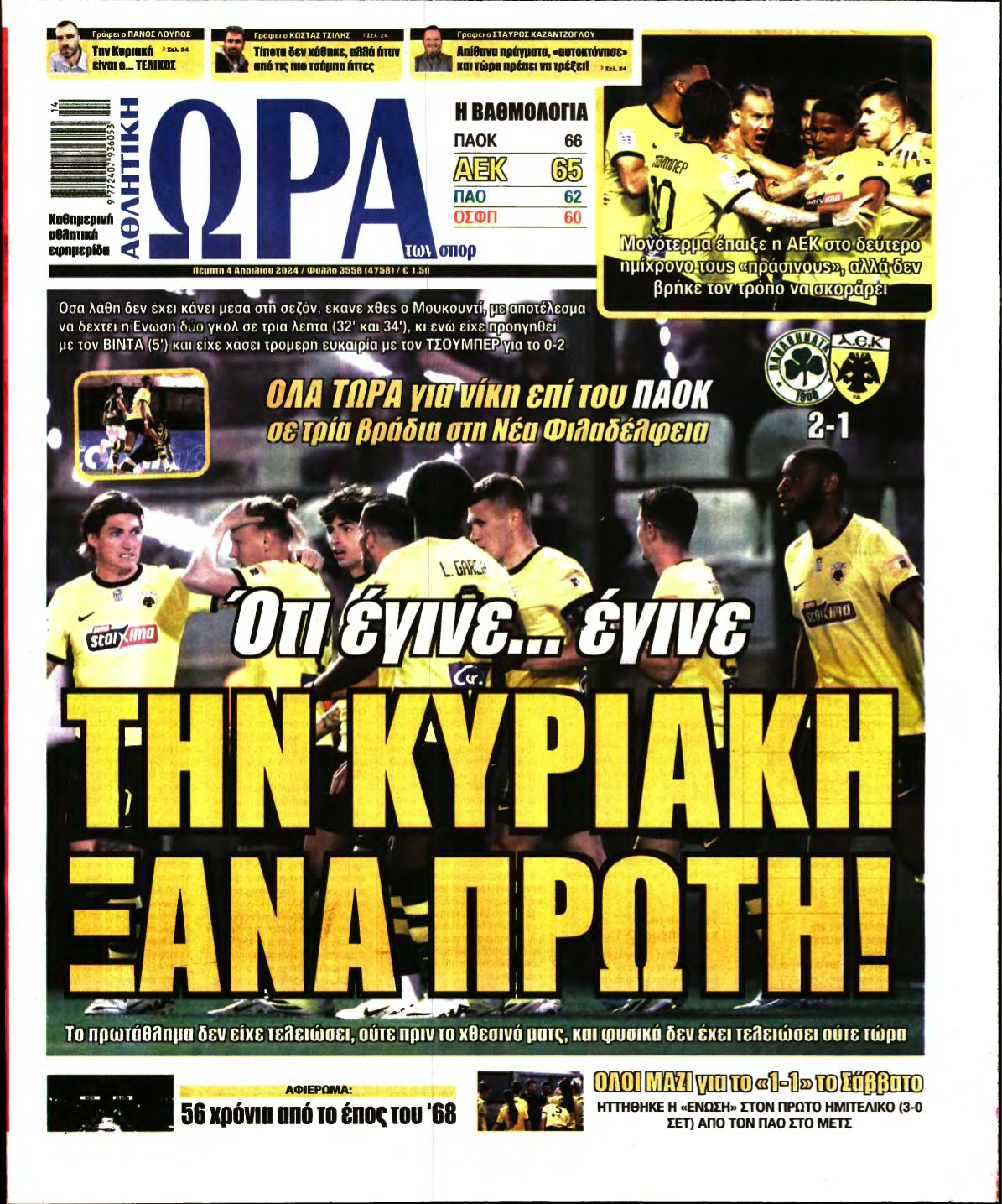 ΩΡΑ ΤΩΝ ΣΠΟΡ – 04/04/2024