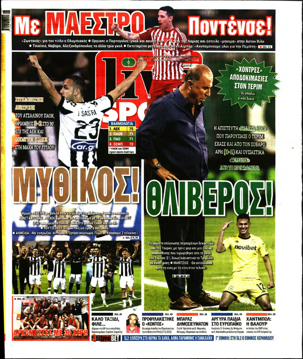 LIVE SPORT – 29/04/2024