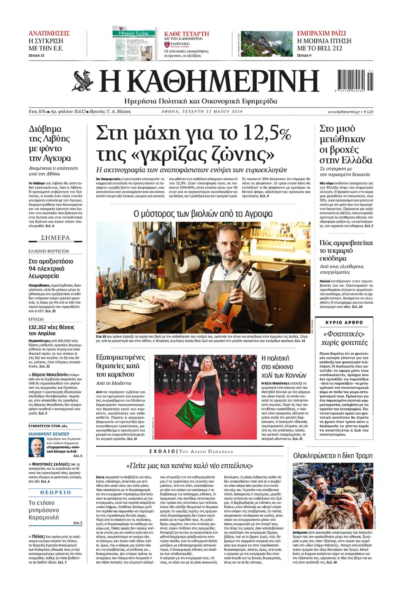 ΚΑΘΗΜΕΡΙΝΗ – 22/05/2024