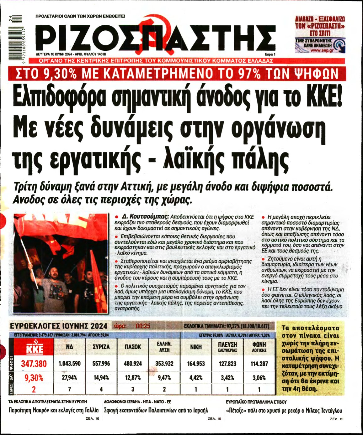 ΡΙΖΟΣΠΑΣΤΗΣ – 10/06/2024