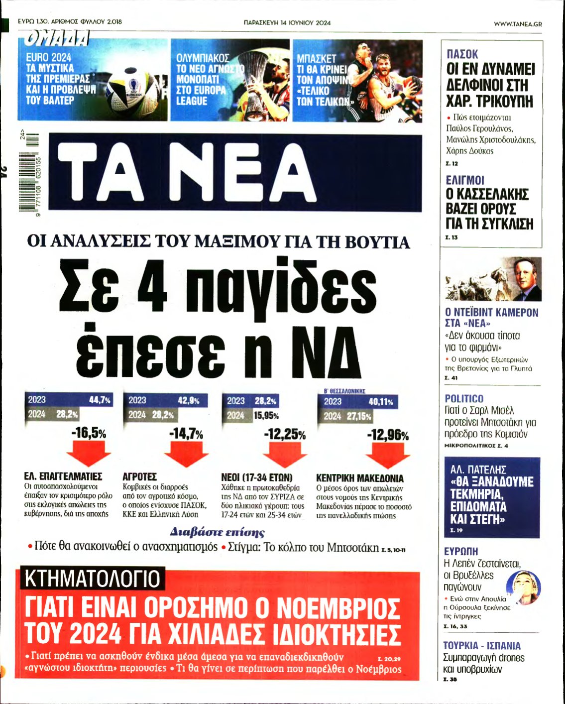 ΤΑ ΝΕΑ – 14/06/2024