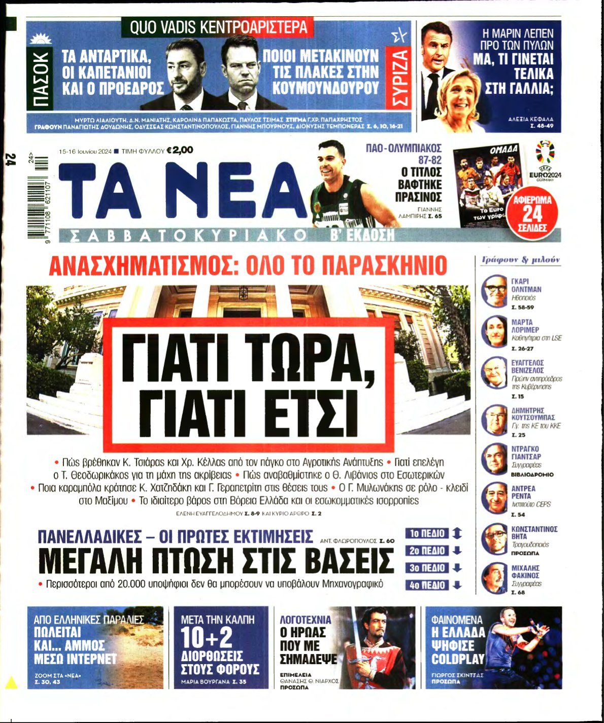 ΤΑ ΝΕΑ – 15/06/2024