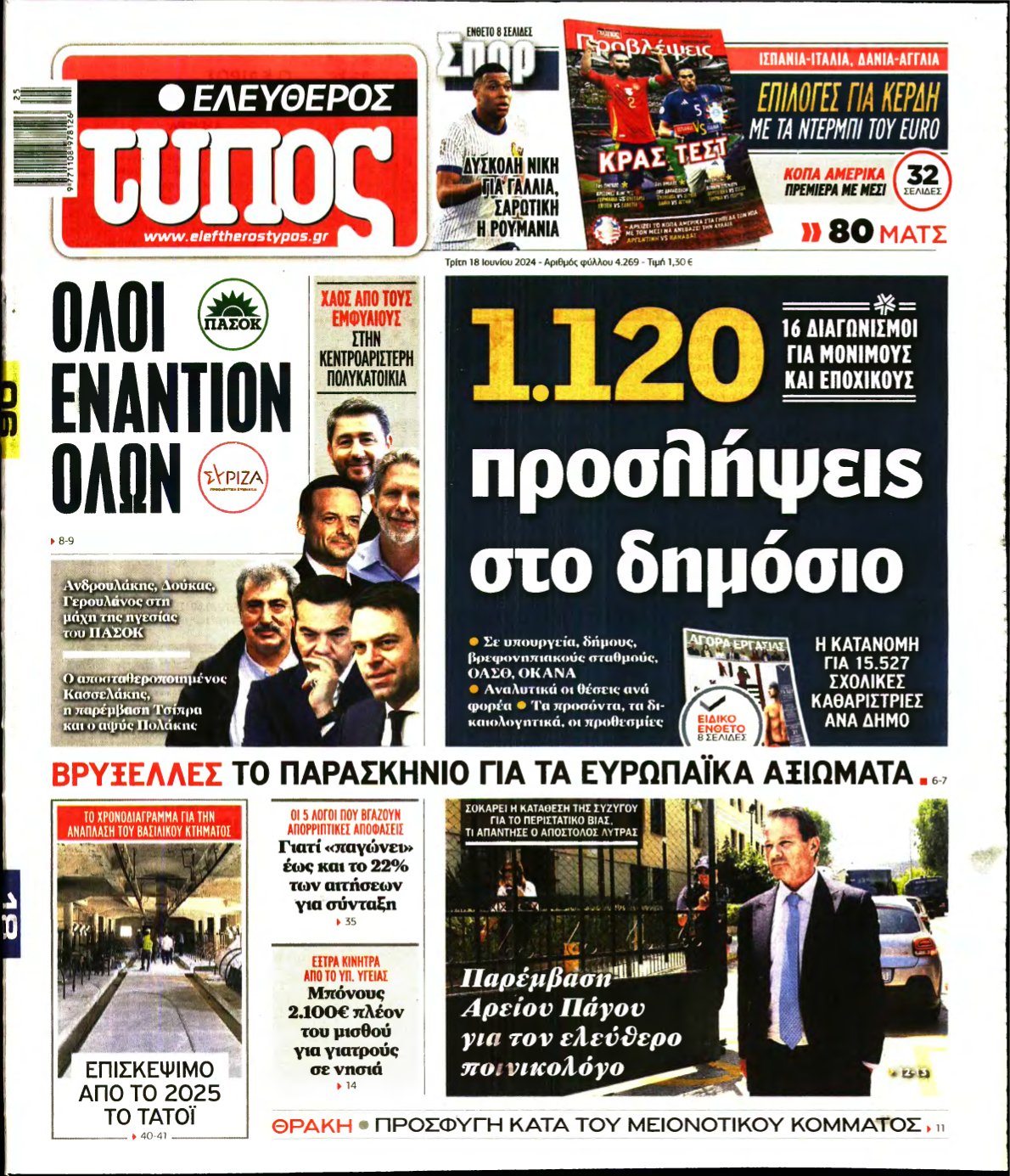 ΕΛΕΥΘΕΡΟΣ ΤΥΠΟΣ – 18/06/2024