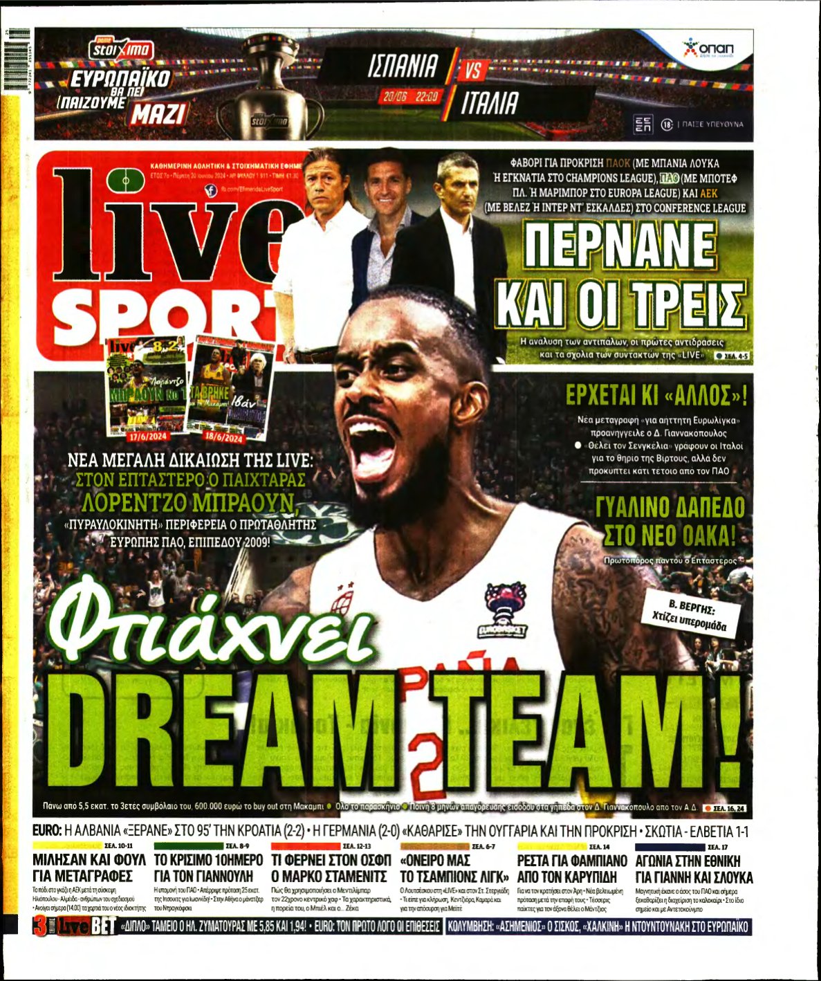 LIVE SPORT – 20/06/2024