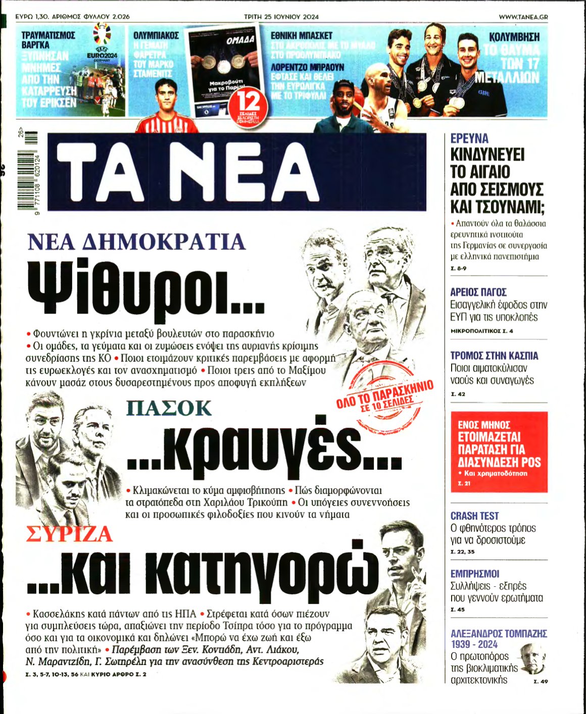 ΤΑ ΝΕΑ – 25/06/2024