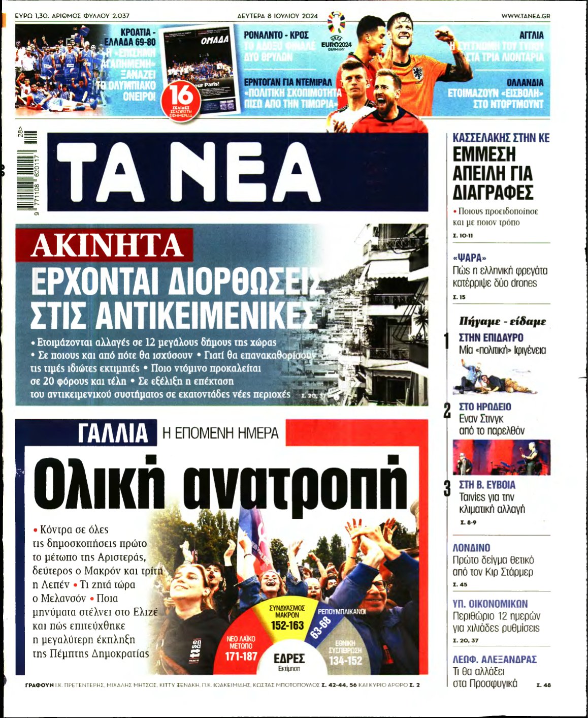 ΤΑ ΝΕΑ – 08/07/2024