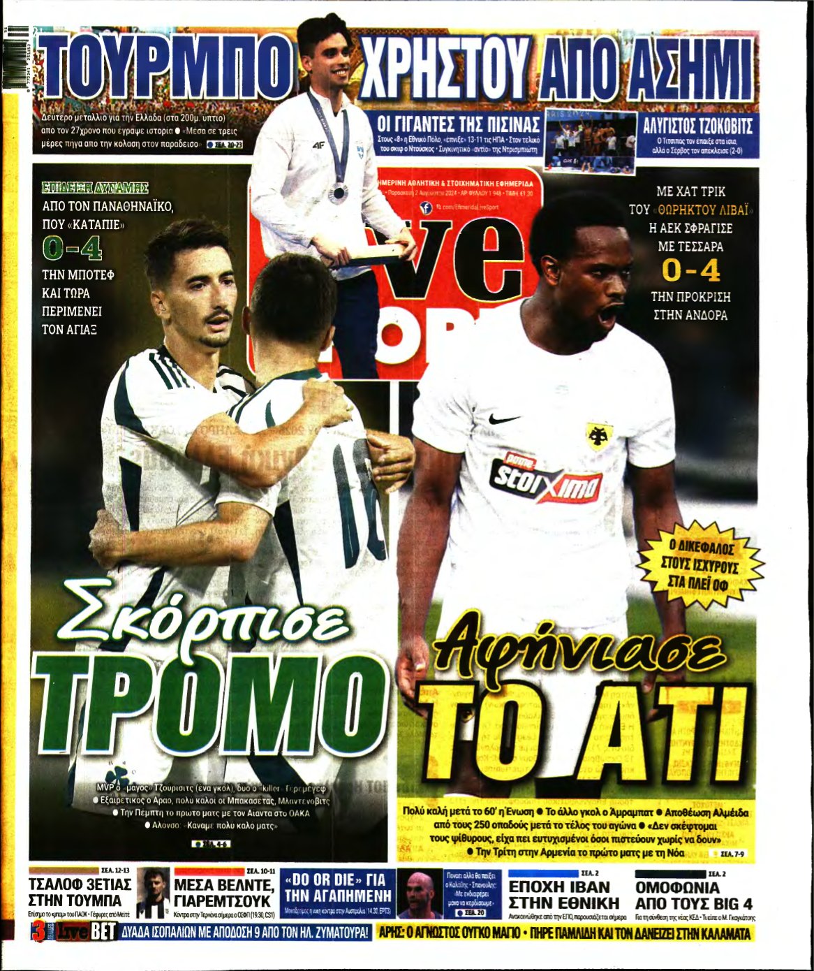 LIVE SPORT – 02/08/2024